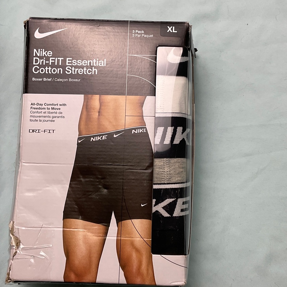 Nike Boxer Briefs 3-Pack Black White Gray - Picture 2 of 4
